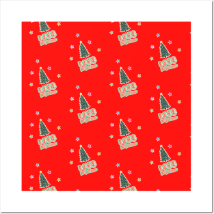 Xmas pattern_taiwan merry christmas tree_taiwanese mandarin happy Xmas with bopomofo Posters and Art